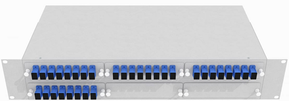 Кросс оптический стоечный  TopLAN КРС-Top-2U-32SC/U-OS2-GY