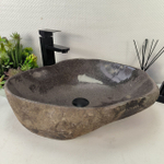 Каменная раковина из речного камня RS-05046 (54*44*15) 0862 из натурального камня