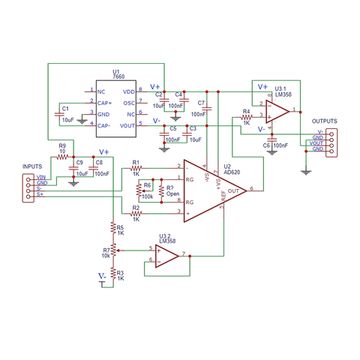 AD620 Модуль усилителя напряжения микровольт/милливольт