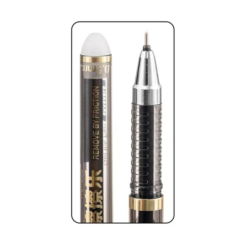 Ручка гелевая, пиши-стирай, Basir, чёрные чернила, серия "CLASSIC", 12 шт