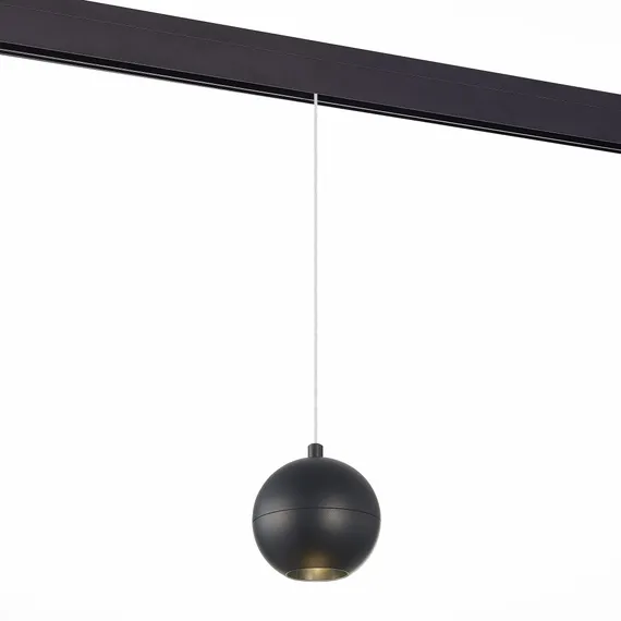 ST354.433.12 Магнитный трековый светильник подвесной Черный LED 1*12W 3000K 750Lm Ra>80 36° IP20 D10 СКАЙЛАЙН 48V