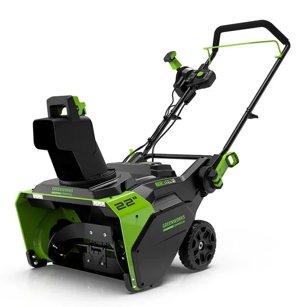 Greenworks GD82 82В аккумуляторный снегоуборщик (без АКБ и ЗУ) ковш 56 см, выброс 8 м 2602507