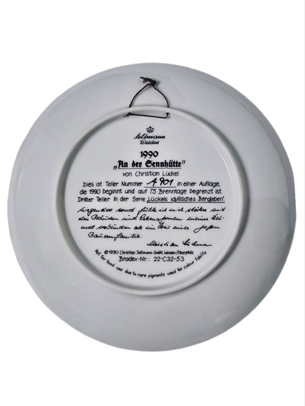 Тарелка декоративная "У альпийской хижины" Германия