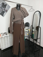 Кардиган крупной вязки + брюки ZARA ,цвет капучино.Размер - 50/52 русский.