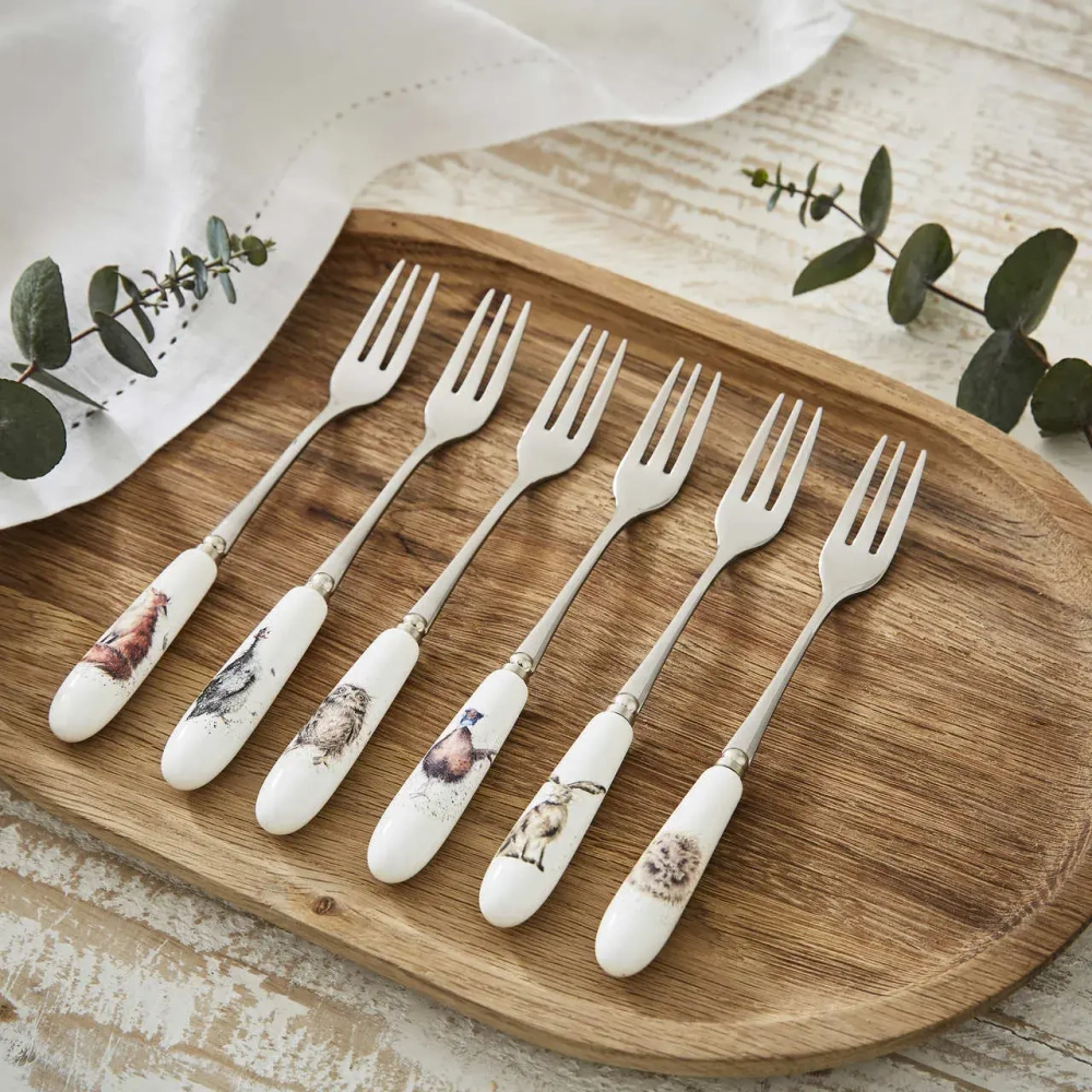 Royal Worcester Набор Wrendale Designs из 6 вилок для торта