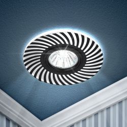 DK LD32 BK /1 Светильник ЭРА декор cо светодиодной подсветкой MR16, 220V, max 11W, черный