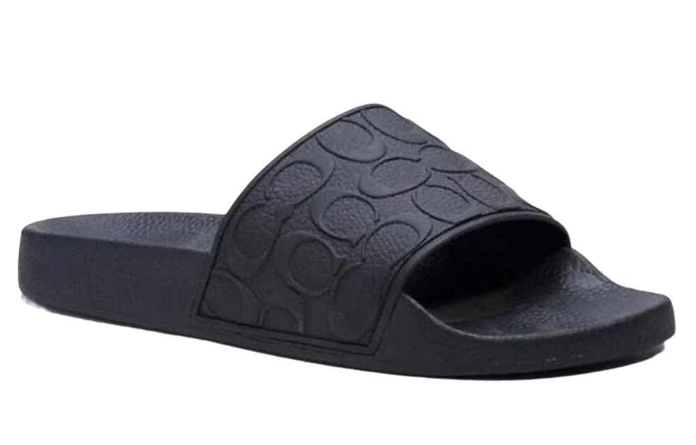 COACH Rubber logo printing Fashion Sandals Men's Black