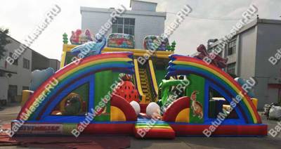 Коммерческий надувной батут "Дракончики"14*10*7,5 м
