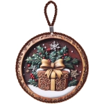 Подставка под горячее керамика 16см «Новогодний подарок»