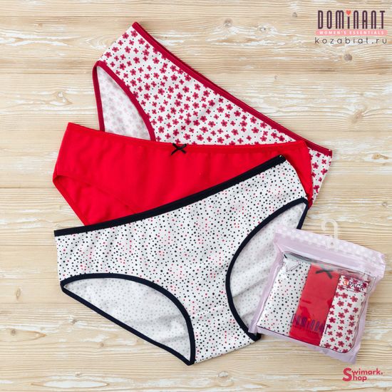 Трусики женские DOMINANT 55000-283, FULL BRIEF, 3 шт. в уп.