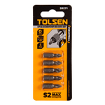 TOLSEN (TT20271) Набор вставок (бит) торцевых 1/4", Phillips, PH2, 25 мм, 5 предметов
