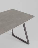 Стол обеденный Vermont 140*80 см  керамика темная ножки серые