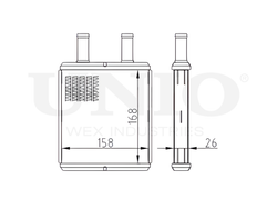 Радиатор отопителя UNIO RAD-20024