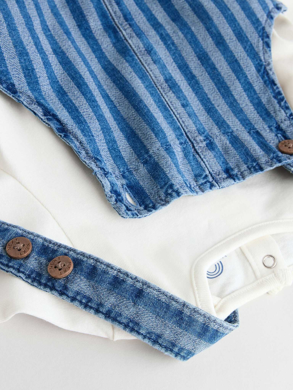 Комбинезон и боди в комплекте для малышей Next E47-397, Молочный, Синий