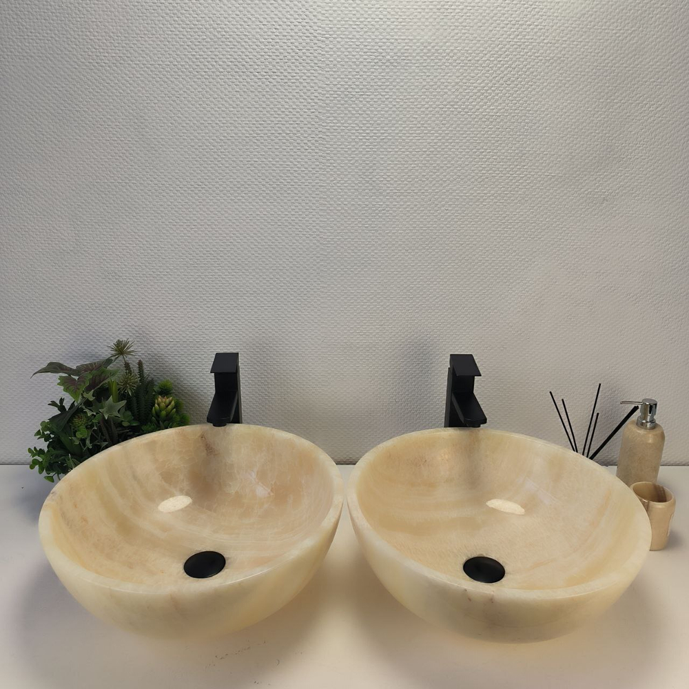 Раковина из оникса Bowl Yellow TinLip BO-62944 45*45*17 39