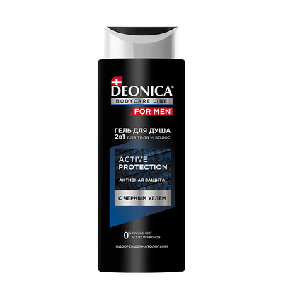Deonica men гель для душа активная защита 250мл