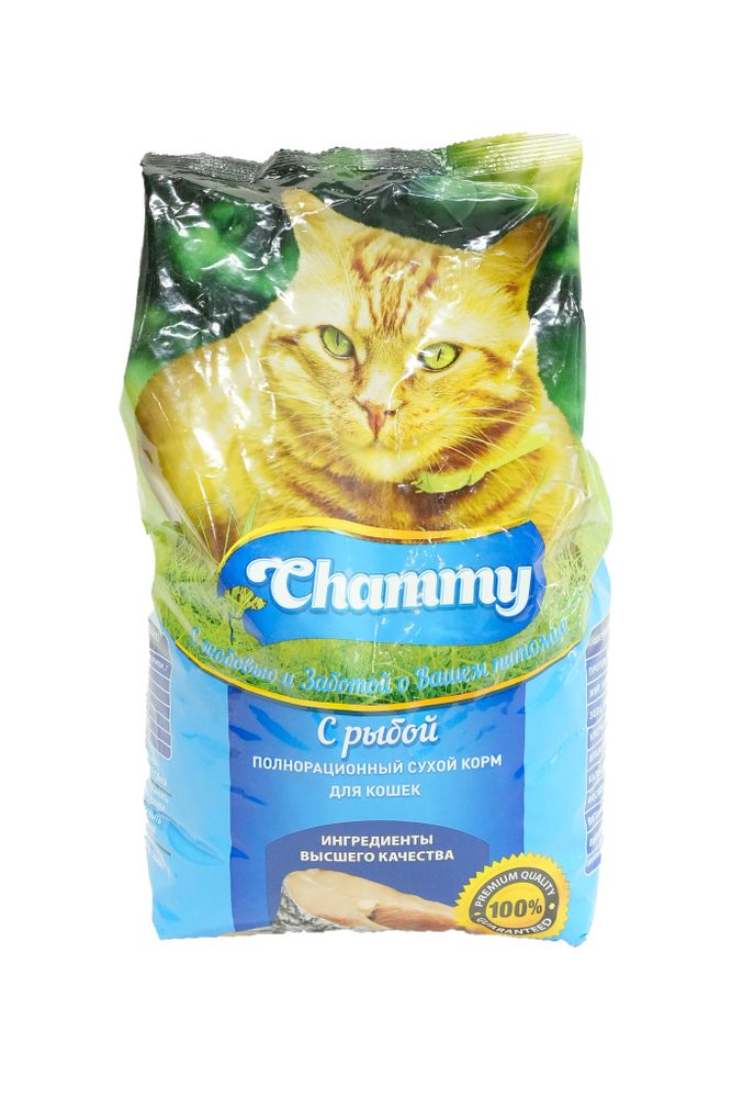 CHAMMY СУХОЙ КОРМ ДЛЯ КОШЕК С РЫБОЙ В П/П 1,9 КГ