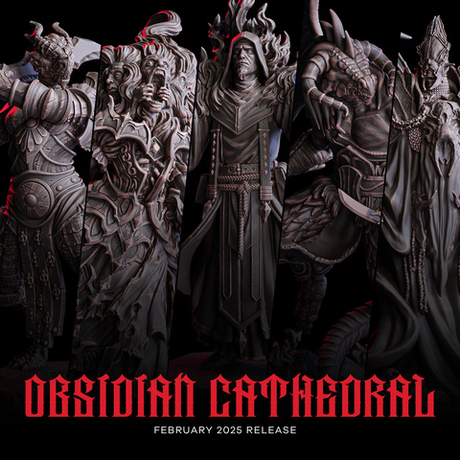 Обсидановый собор Obsidian Cathedral 32мм Миниатюры