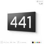 Номер на дверь 441, табличка на дверь для офиса, квартиры, кабинета, аудитории, склада, черная 120х70 мм, Айдентика Технолоджи