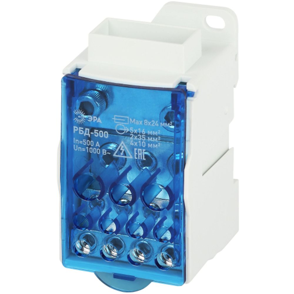 Распределительный блок на DIN-рейку ЭРА NO-122-44 РБД-500А | Блоки распределительные РБД