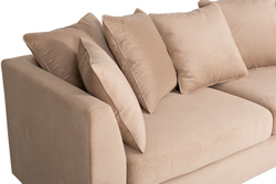 Диван трехместный раскладной Garda Decor Roberto бежевый GD-ROBERTO-3M-1