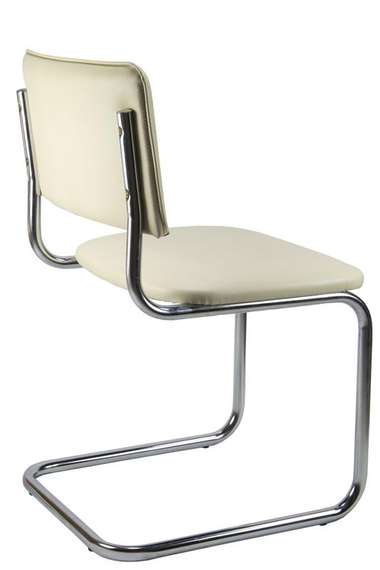 Стул Сильвия 02S Бежевый/Металл Хром гальв.