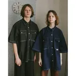 Рубашка БИЧ Джинсовая с Коротким Рукавом Черная