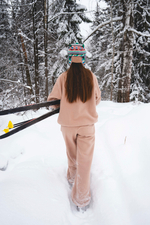 Флисовый свитшот с воротником-стойкой