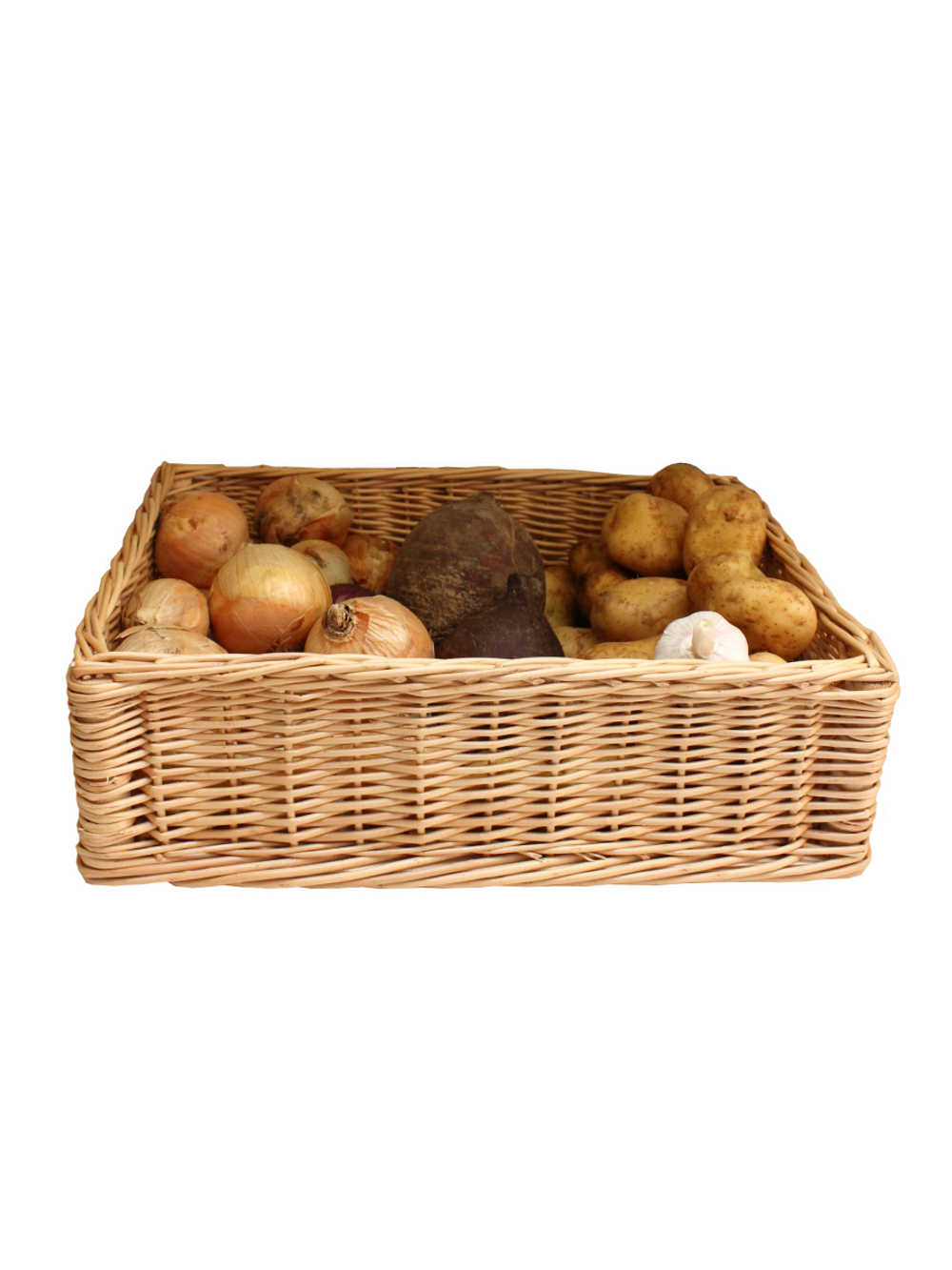 Корзина плетеная из ивовой лозы интерьерная, органайзер для хранения продуктов, кухонных принадлежностей, косметики длина 40 см ширина 30 см высота 12 см