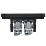 FORTE&PIANO Розетка компьютерная двойная RJ45 кат.5E FP233M металл белый IEK