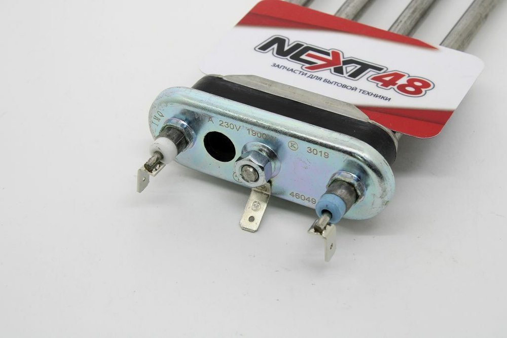 ТЭН 1900W прямой с отверстием.L=180, R15, M130 46049