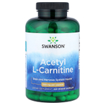 Swanson Vitamins, Ацетил L-карнитин, 500 мг, 240 растительных капсул