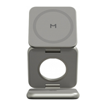 Складная зарядная станция MagSafe Magssory Fold Pro для iPhone, Apple Watch и AirPods (Qi2) Беспроводная зарядка: Qi 15 Вт, Qi 5 Вт, магнитное крепление для быстрой зарядки Apple Watch (Qi 5 Вт). Проводная зарядка: нет. Сертификация Qi2. Отсутствует LED-и