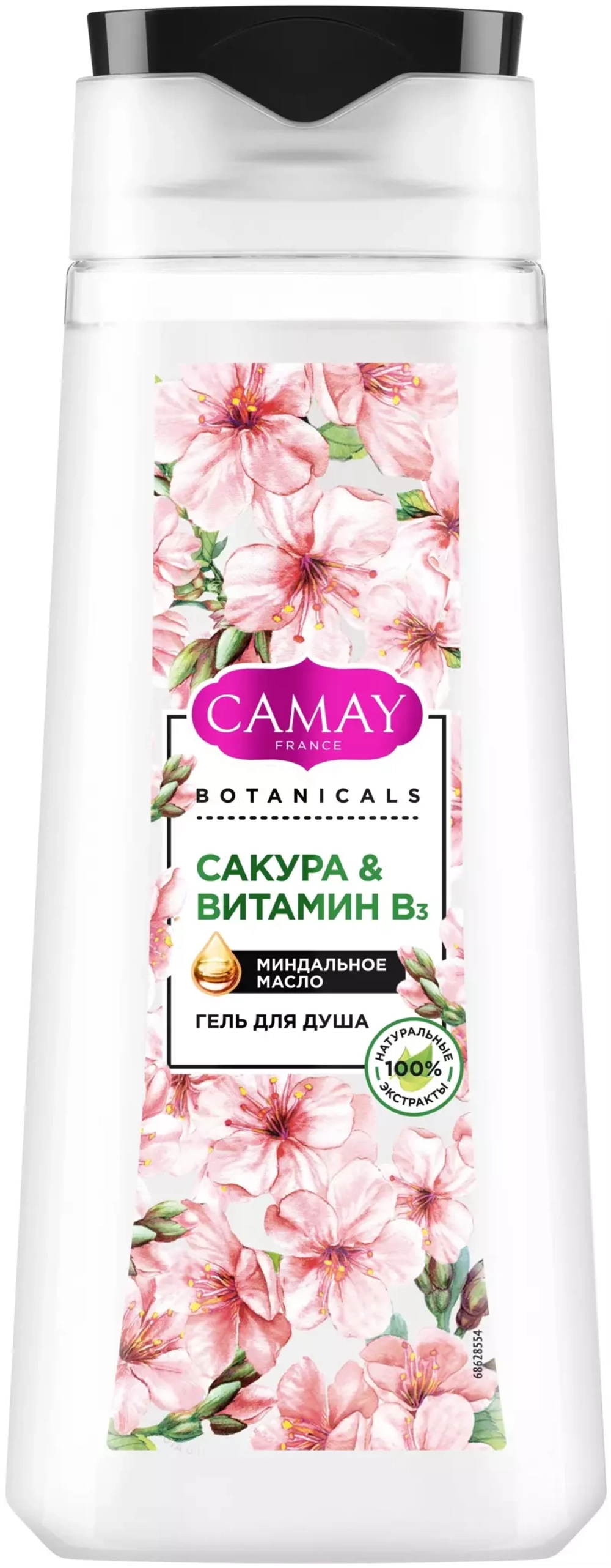 Гель для душа Camay Botanicals Сакура & витамин В3, 250 мл