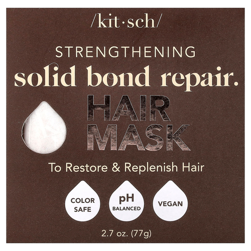 Kitsch, Solid Bond Repair Bar, маска для волос, укрепляющие волосы, цветок бамбука и иланг-иланг, 77 г (2,7 унции)