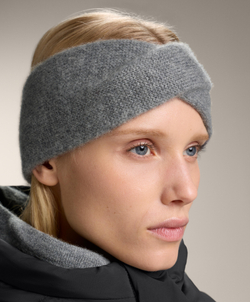 Oysho Повязка на голову из 100% кашемира, серый меланж