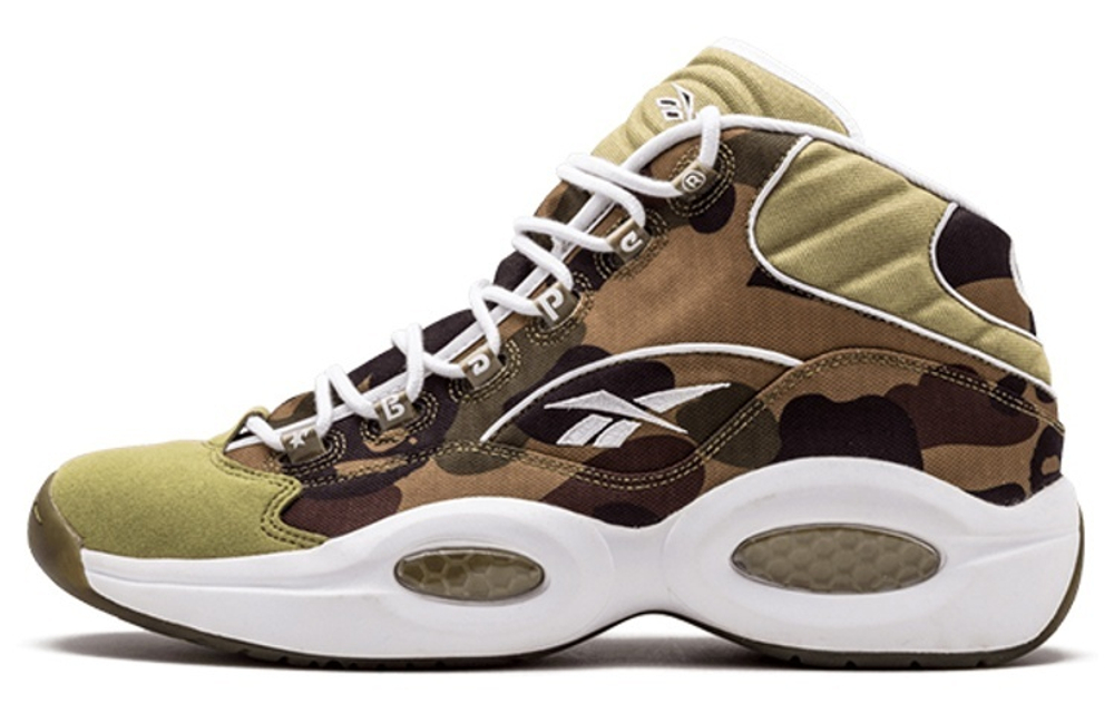 Кроссовки Reebok Question Mid Mita X Bape 1St Camo