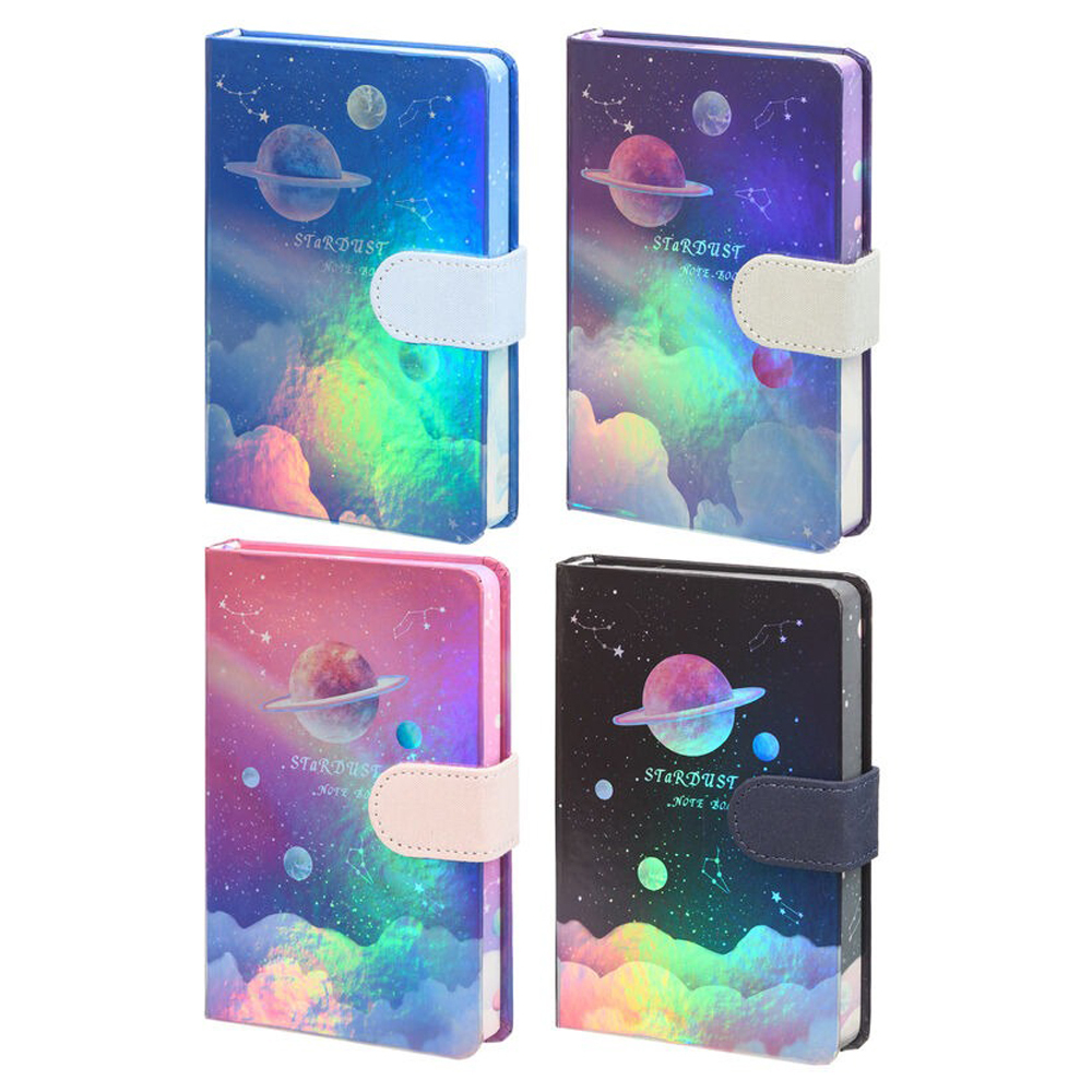 Записная книжка Basir на магните, формат А5, серия "STARDUST", переплет 7БЦ, 19*13 см, 112 листов, ассорти
