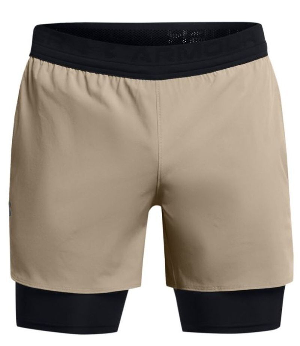 Мужские теннисные шорты Under Armour Vanish Elite 2in1 - Бежевый
