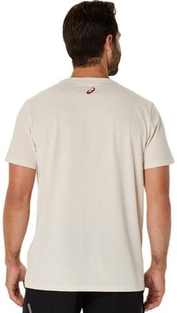 Мужская теннисная футболка Asics Chest Logo Short Sleeve - Бежевый