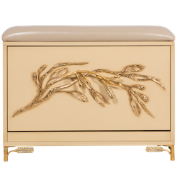 Банкетка Oliva Branch (Олива Бранч) Айвори Мраморное золото