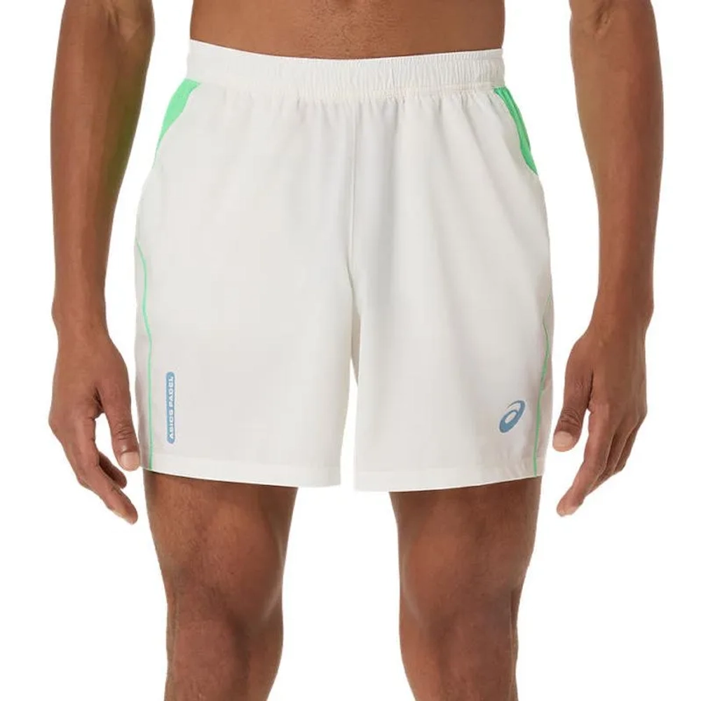 Мужские теннисные шорты Asics Padel Court 7in - cream/vital green