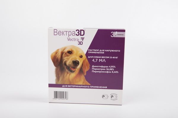 CEVA Вектра 3D Инсектоакарицидные капли для собак весом 25 - 40 кг