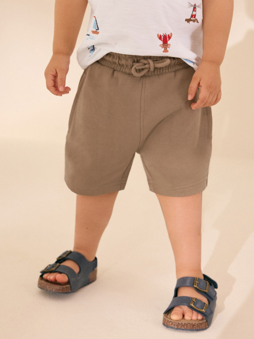 Поло и шорты в комплекте для мальчика Next AG8-738, Белый, Коричневый