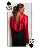 Блуза дабл двусторонняя красная