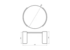Столик Lagom Stone D 65 см высота 32 см (камень OV2, черный)