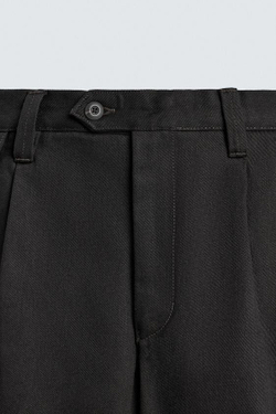 ZARA ДЖИНСЫ BALLOON FIT С ЗАЩИПАМИ, ШОКОЛАДНЫЙ