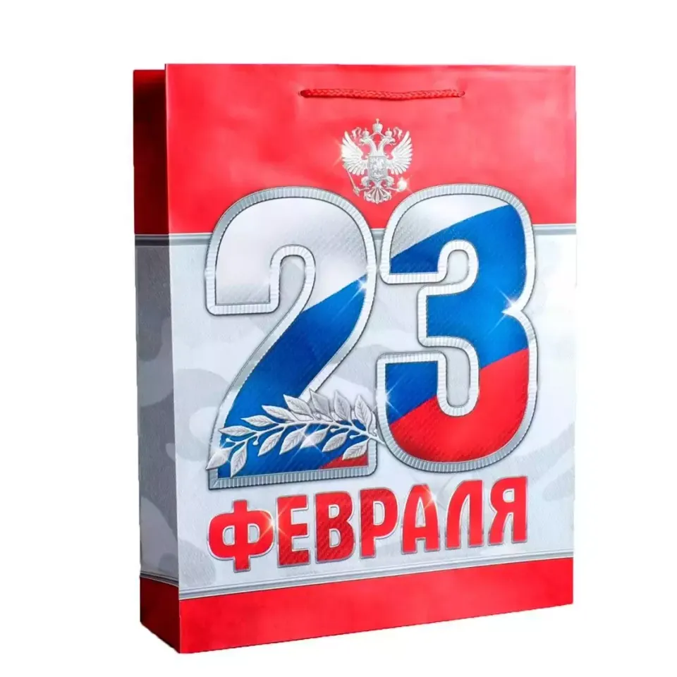 Пакет ламинированный 23 февраля! 40 × 31 × 9 см 2557320
