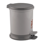 Ведро для мусора с педалью 11л цвет серый, устойчивое