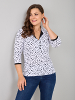 Блузка БЛ-015/белыйгорох